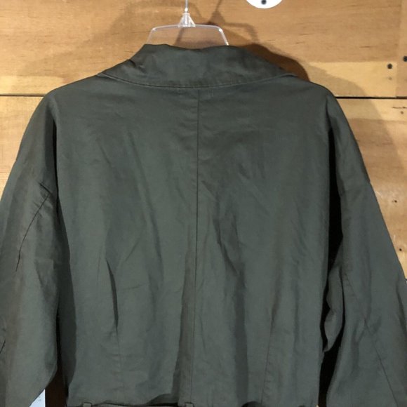 NWT Good American Jumpsuit One Piece Full Zip Womens Size 6 Cargo Military - Picture 11 of 13